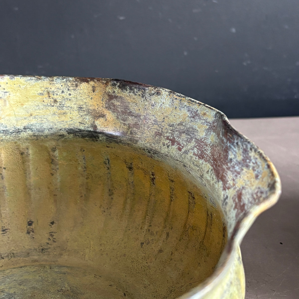 Paire de cache-pots gigognes en cuivre - Ref 1375