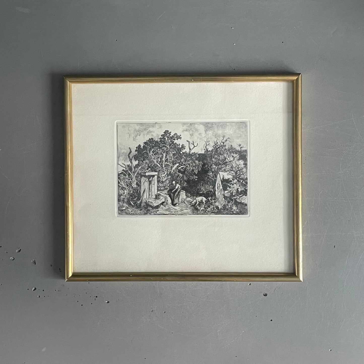 Gravure Louis Hervier imprimé par Charles Delâtre - Ref 1148