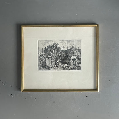 Gravure Louis Hervier imprimé par Charles Delâtre - Ref 1148