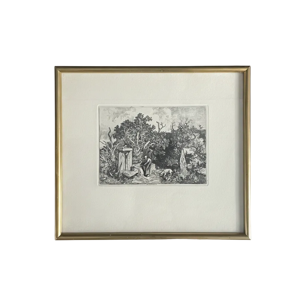 Gravure Louis Hervier imprimé par Charles Delâtre - Ref 1148