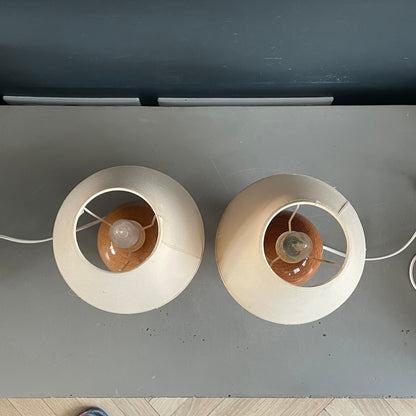 Paire de lampes de chevet pied boule - Ref 1092