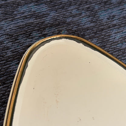 Miroir biseauté - face à main années 50 - Ref 1390