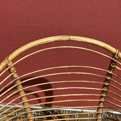 Paire de fauteuils en bambou et rotin vintage, style Riviera, années 60-70 - Ref 1257