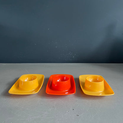 Lot de 9 coquetiers vintage en plastique - Ref 926