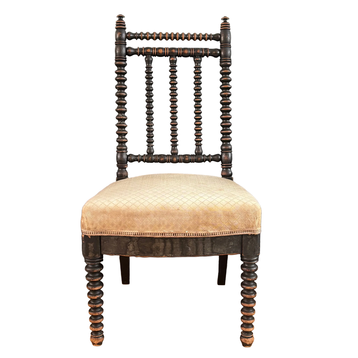 Prie-Dieu ancien en bois perlé - Napoléon 3- Ref 1341