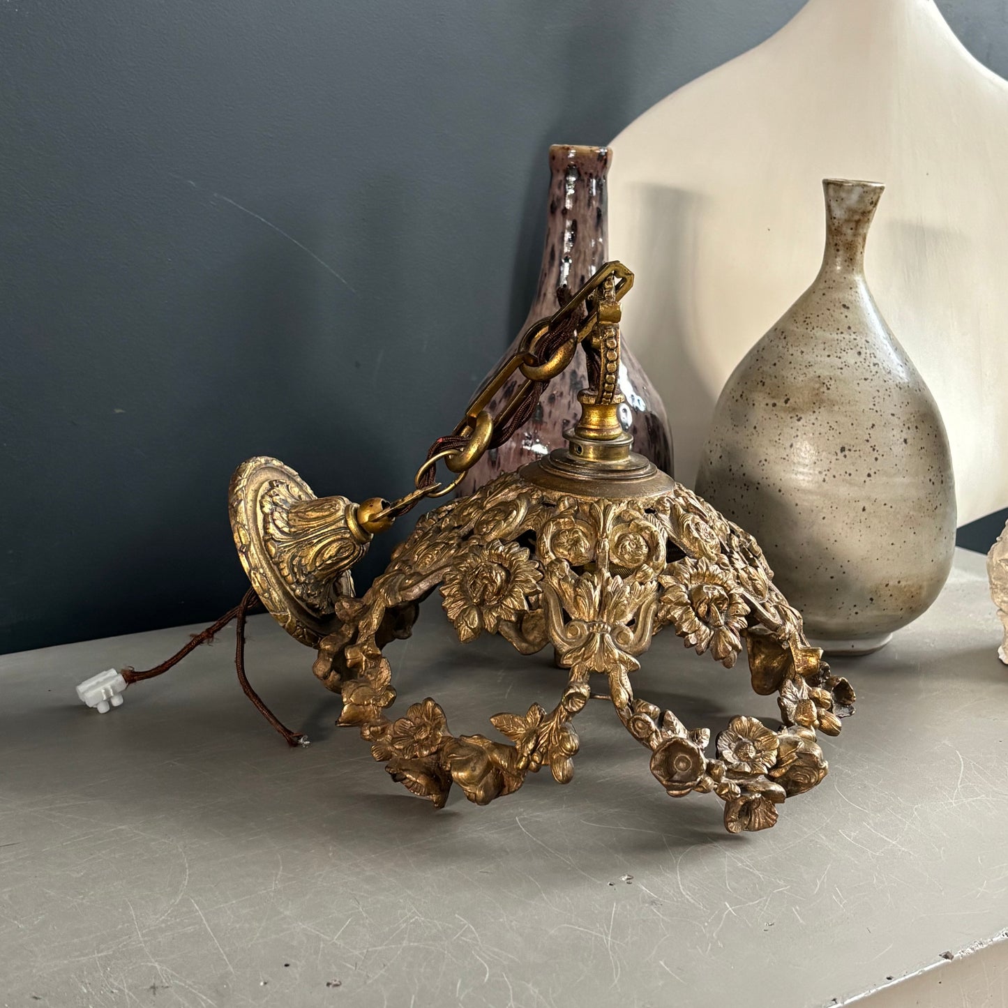 Suspension ancienne en bronze - Ref 1289
