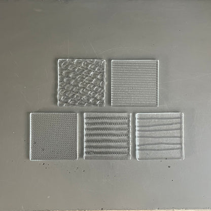 Lot de 5 sous-verres en verre trempé - Ref 1114