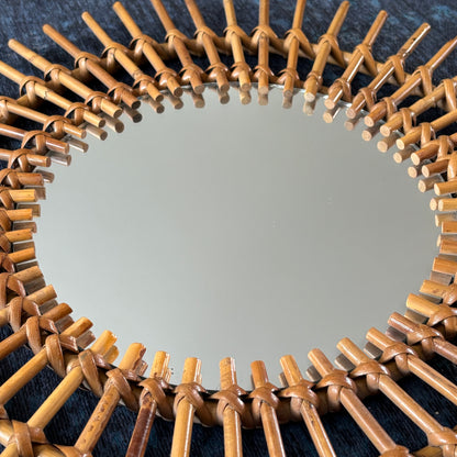 Miroir soleil en rotin - Ref 1294