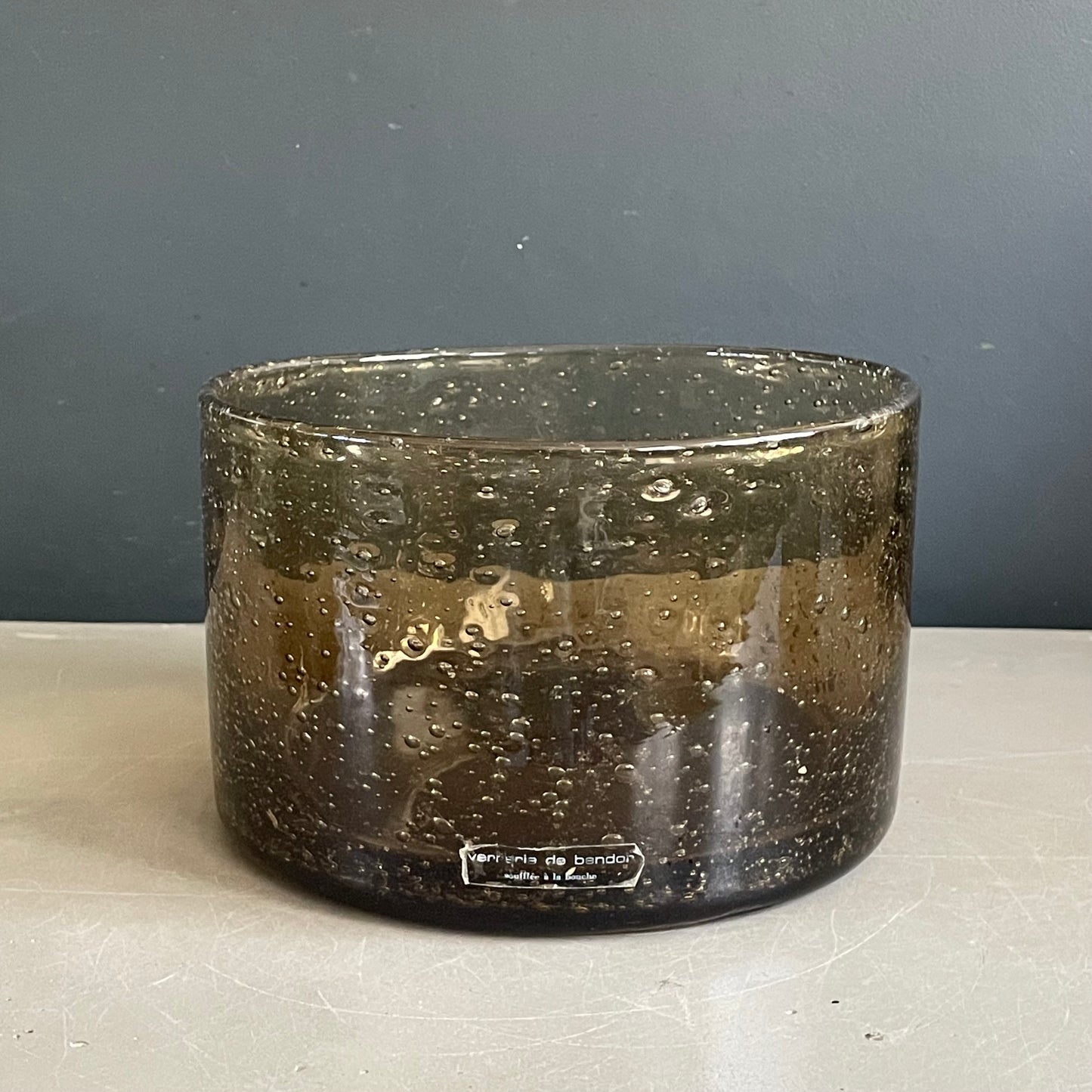 Ensemble en verre bulle fumé Bendor - Ref 1068