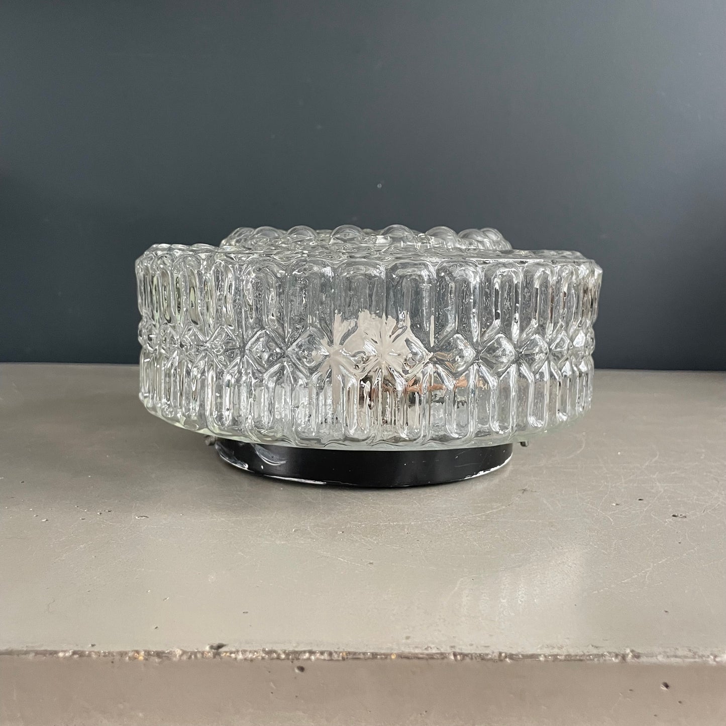 Plafonnier ou applique en verre moulé - Ref 1185