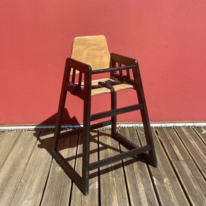 Chaise haute pour bébé en bois - Ref 950