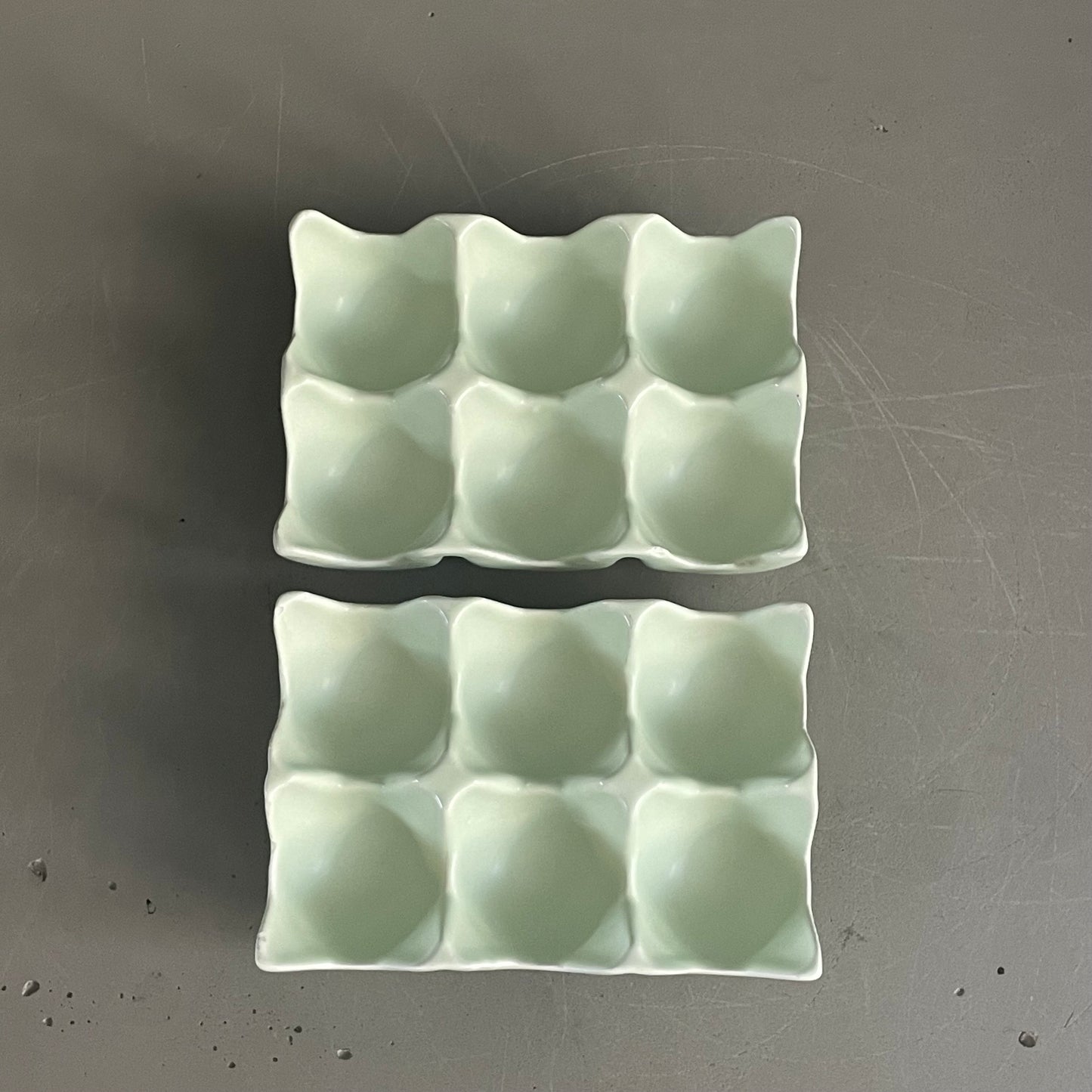Lot de 2 boîtes à oeufs en céramique- Ref 1124