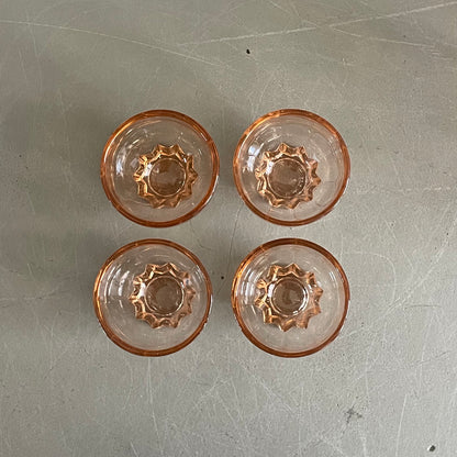 Service à liqueur en verre rosé - Ref 1067