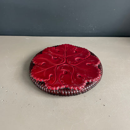 Dessous de plat en faïence bordeaux - Ref 1156