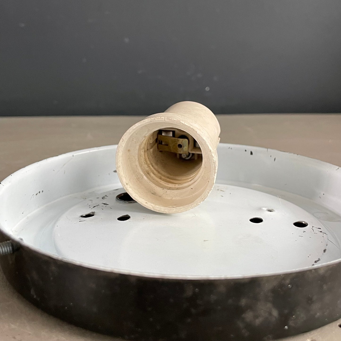 Plafonnier ou applique en verre moulé bombé - Ref 1184