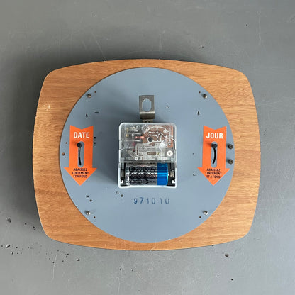 Horloge calendrier murale vintage en formica - Beroz - Ref 1196