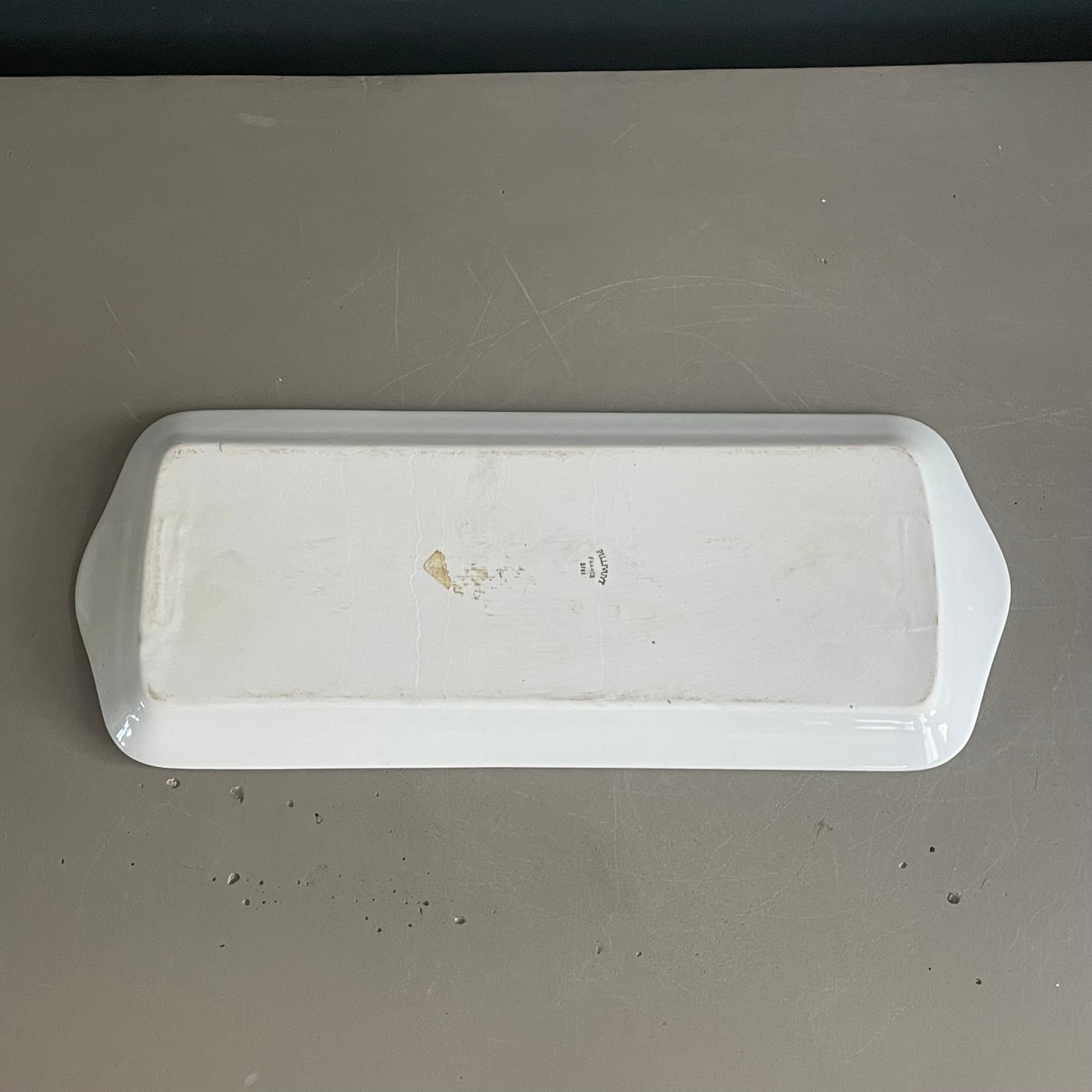 Lot de 2 plats en porcelaine Pillivuyt motif Liserons - Ref 1135