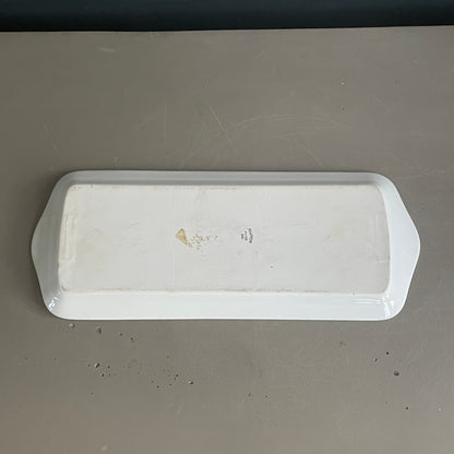 Lot de 2 plats en porcelaine Pillivuyt motif Liserons - Ref 1135