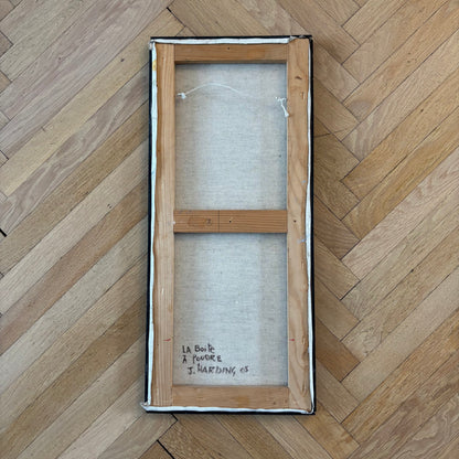 Tableau huile sur toile "La boîte à poudre", J. Harding - Ref 1343