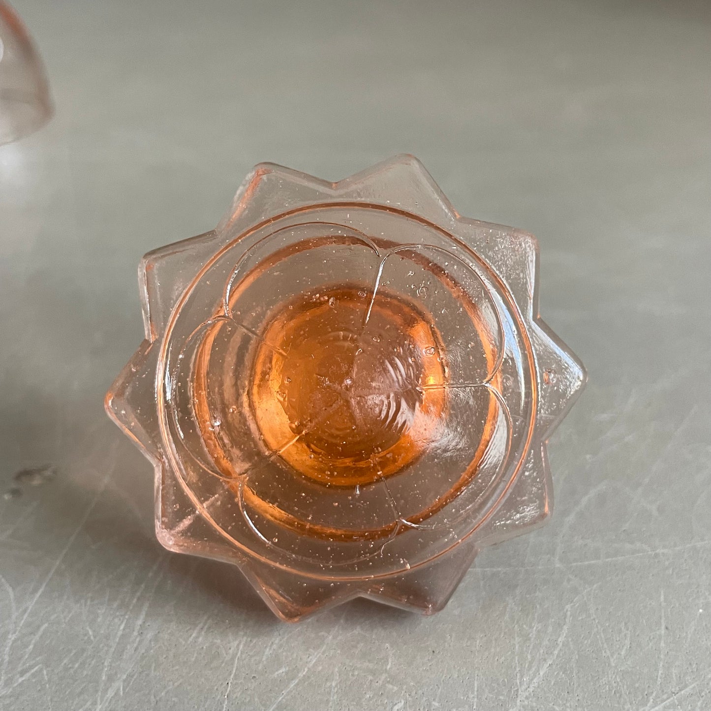 Service à liqueur en verre rosé - Ref 1067