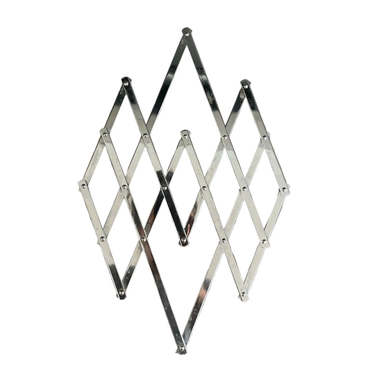 Dessous de plat articulé en métal argenté - Ref 941