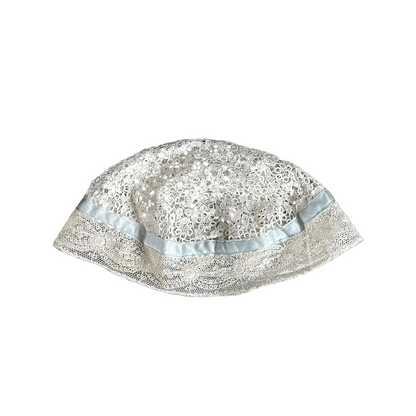 Bonnet de bébé ancien en dentelle - Ref 1159