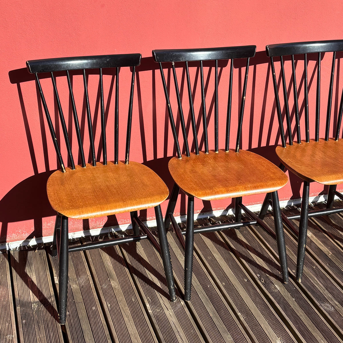 Ensemble de 4 chaises de Sven-Erik Fryklund pour Hagafors, Suède, 60’s - Ref 1397