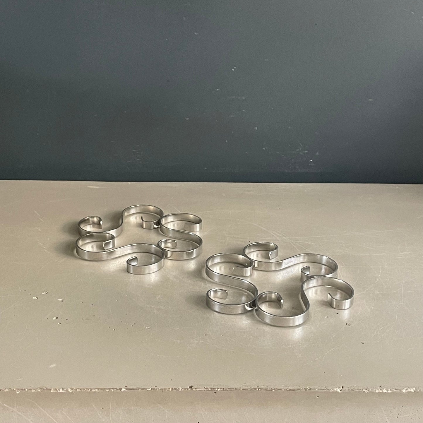 Paire de dessous de plat en inox - Ref 1125
