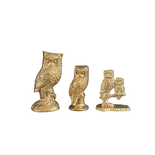 Collection de chouettes en laiton - Ref 1109