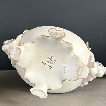 Grande verseuse en céramique et barbotine, Capodimonte, Italie, Années 50 - Ref 1295
