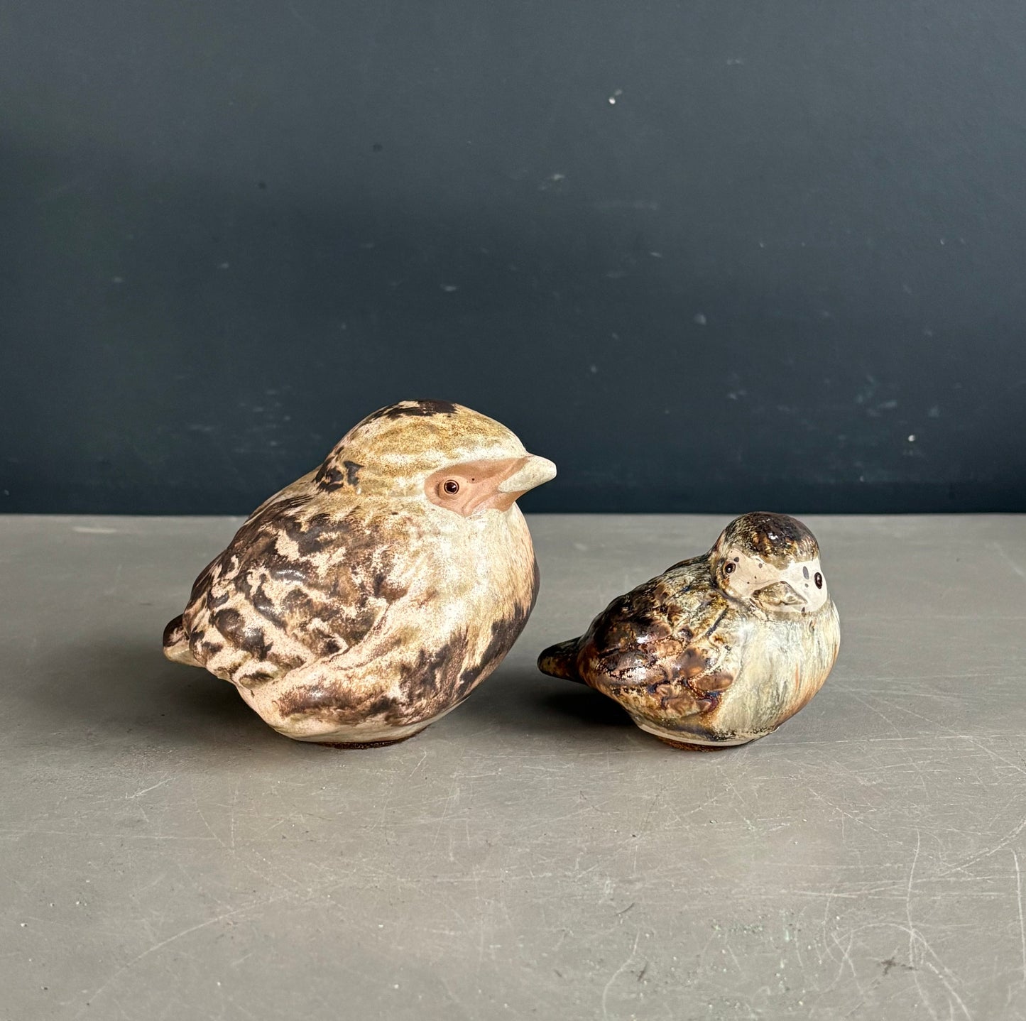 Paire d’oiseaux en grès - Erik Engkvist pour Jie Gantofta - Suède - 1960/70 - Ref 1291