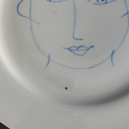 Paire d'assiettes Picasso en porcelaine de Limoges - Ref 1324