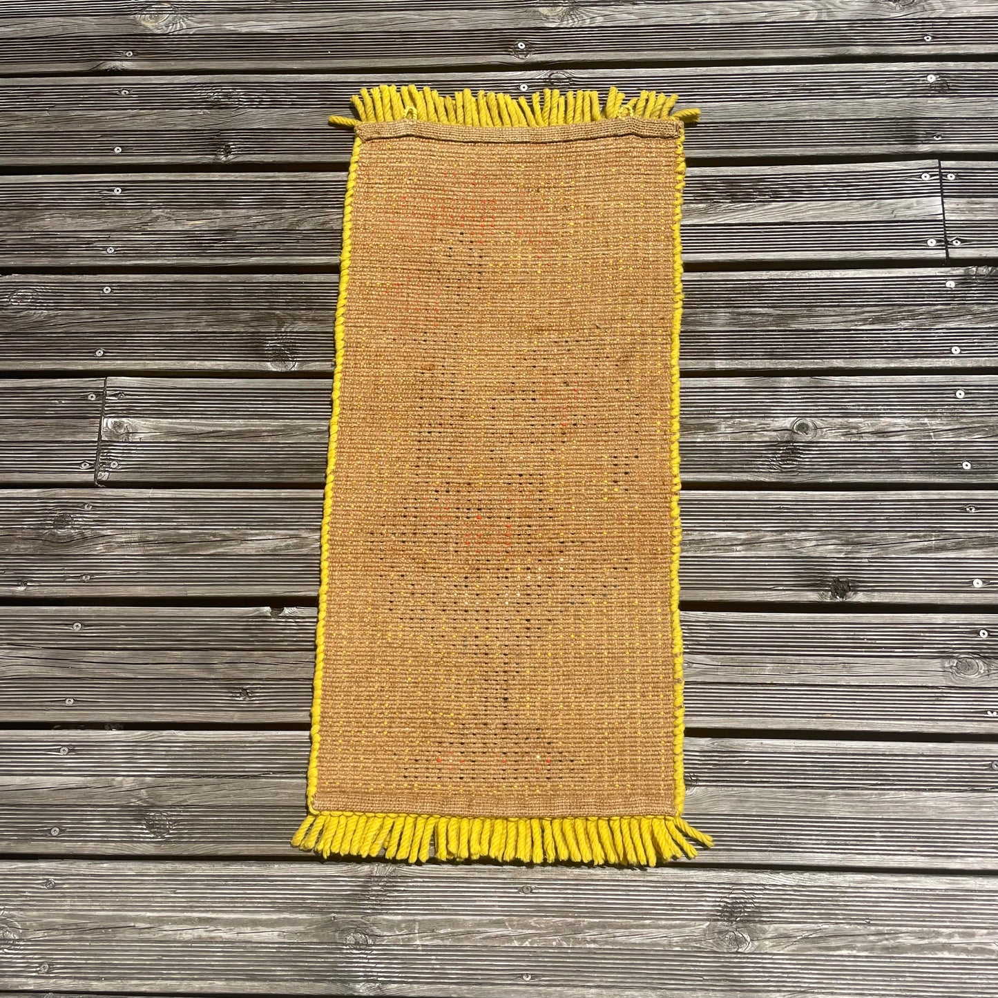 Tenture murale - tapis - vintage en laine nouée, années 1970 - Ref 1132