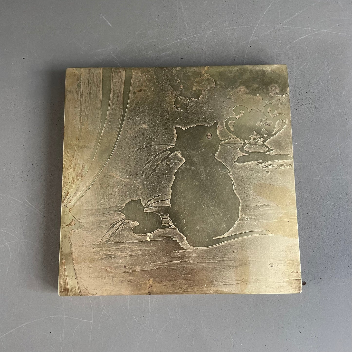 Plaque gravure sur laiton - Ref 1086