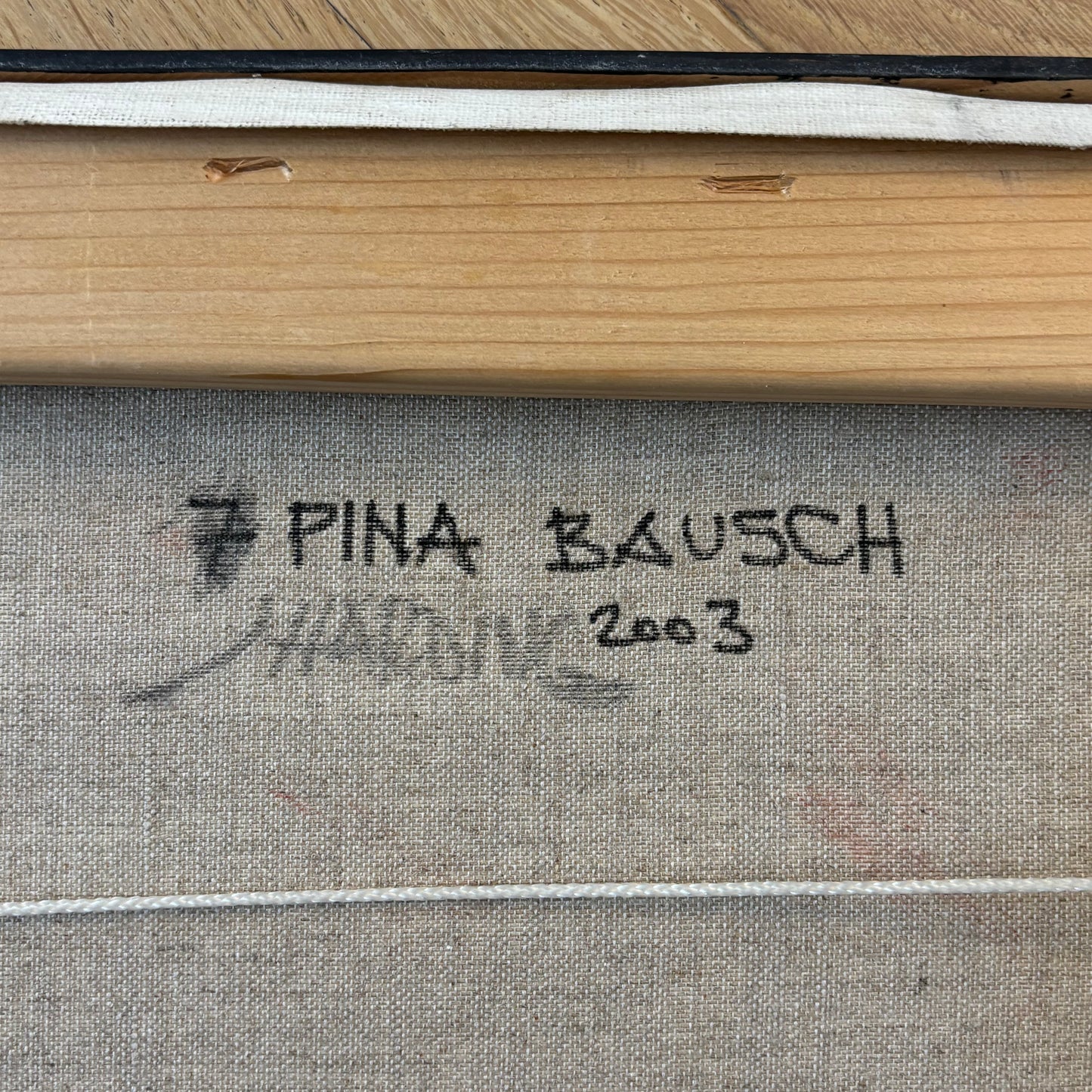 Tableau de Pina Bausch par J Van Hardind - 2003 - Huile sur toile - Ref 1336