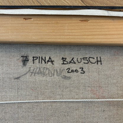 Tableau de Pina Bausch par J Van Hardind - 2003 - Huile sur toile - Ref 1336