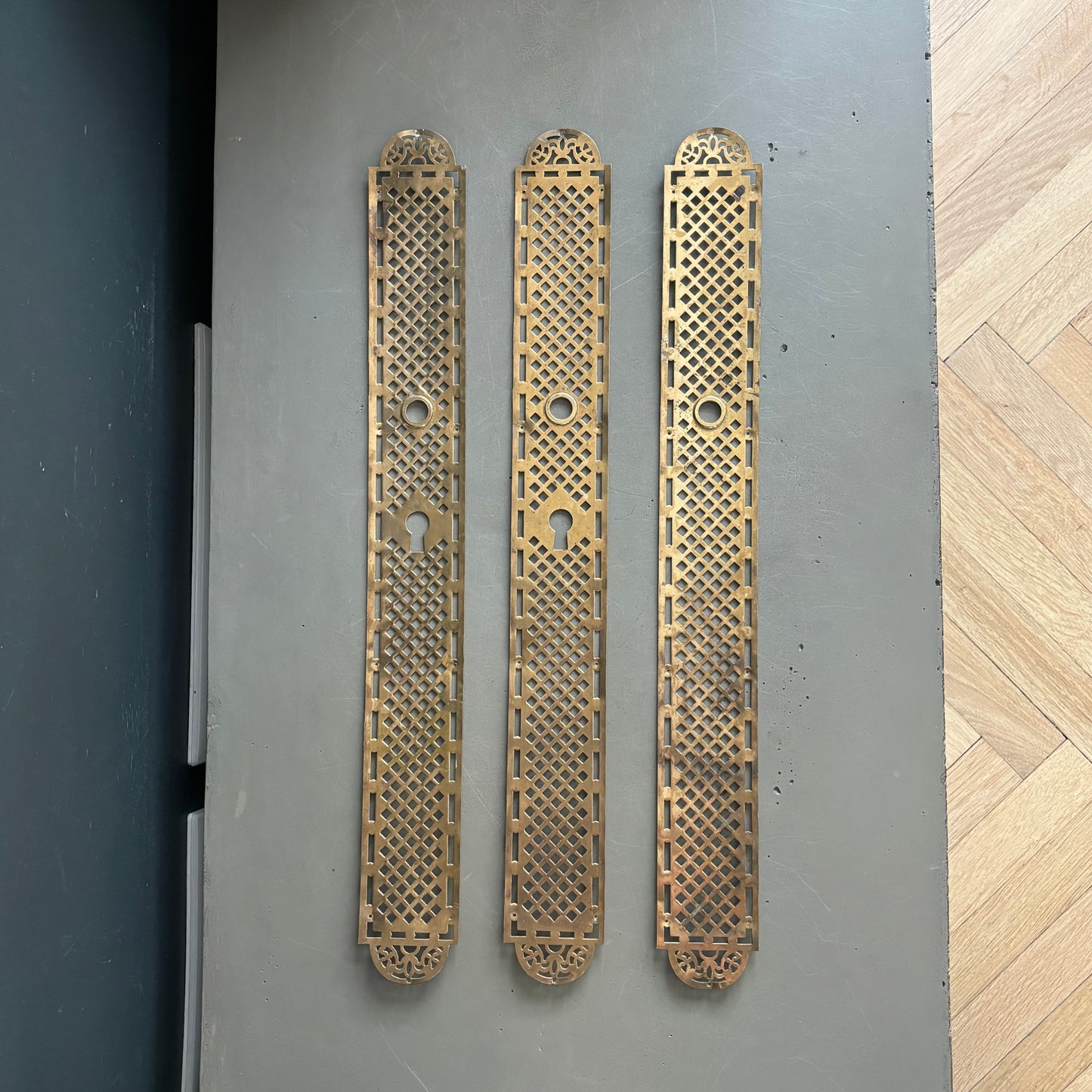 3 Plaques de propreté anciennes - 52cm - Ref 1337