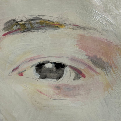 Grand portrait de Thom Yorke de Radiohead - peinture sur papier 110x75cm - Ref 1314