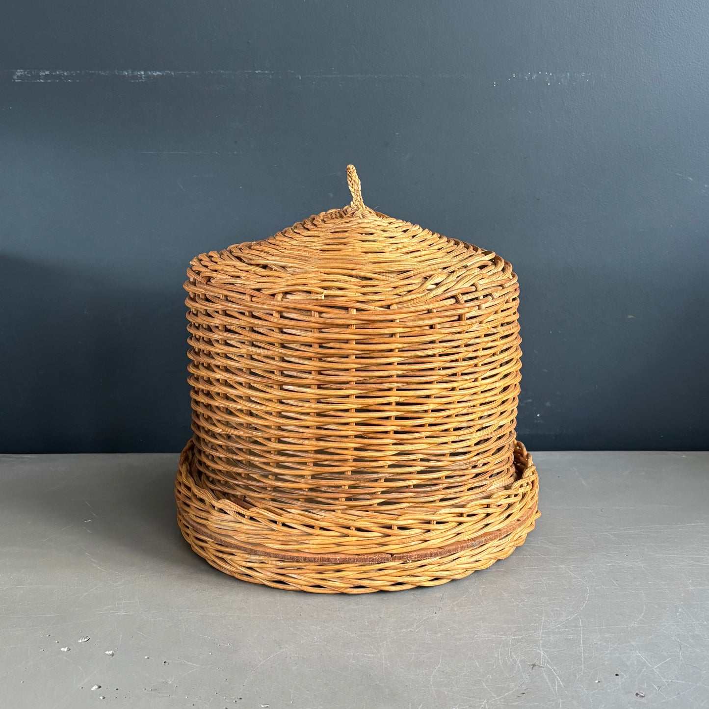 Cloche à fromage en rotin - Ref 1271