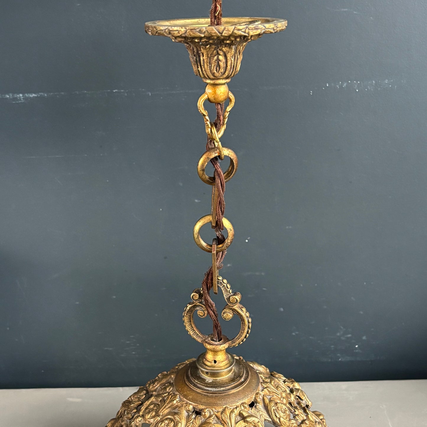 Suspension ancienne en bronze - Ref 1289