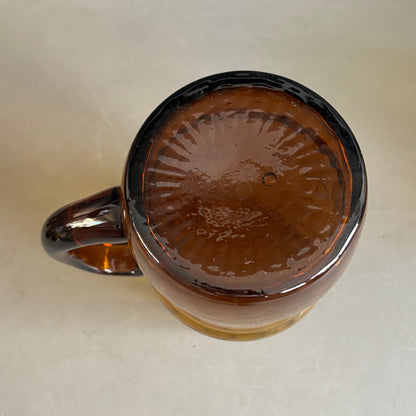 Service à eau en verre ambré texturé, 1 pichet + 5 verres - Ref 1399