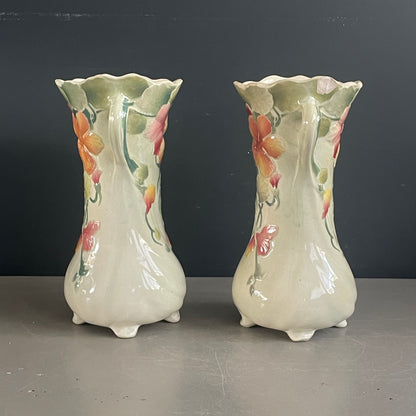 Paire des vases en barbotine St Clément - Ref 1115