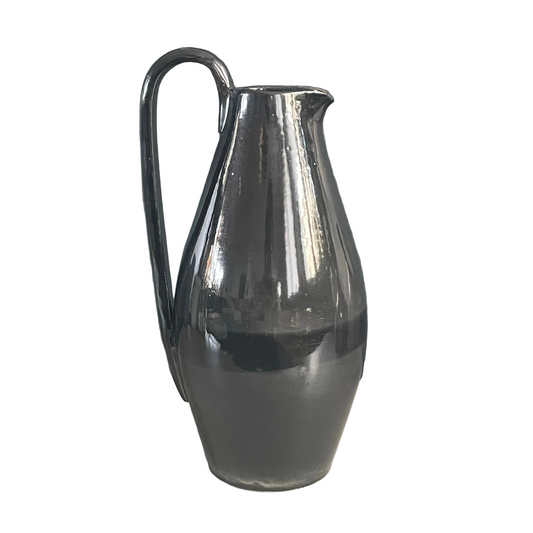Pichet en céramique émaillée noire signé M Azouit - Ref 930