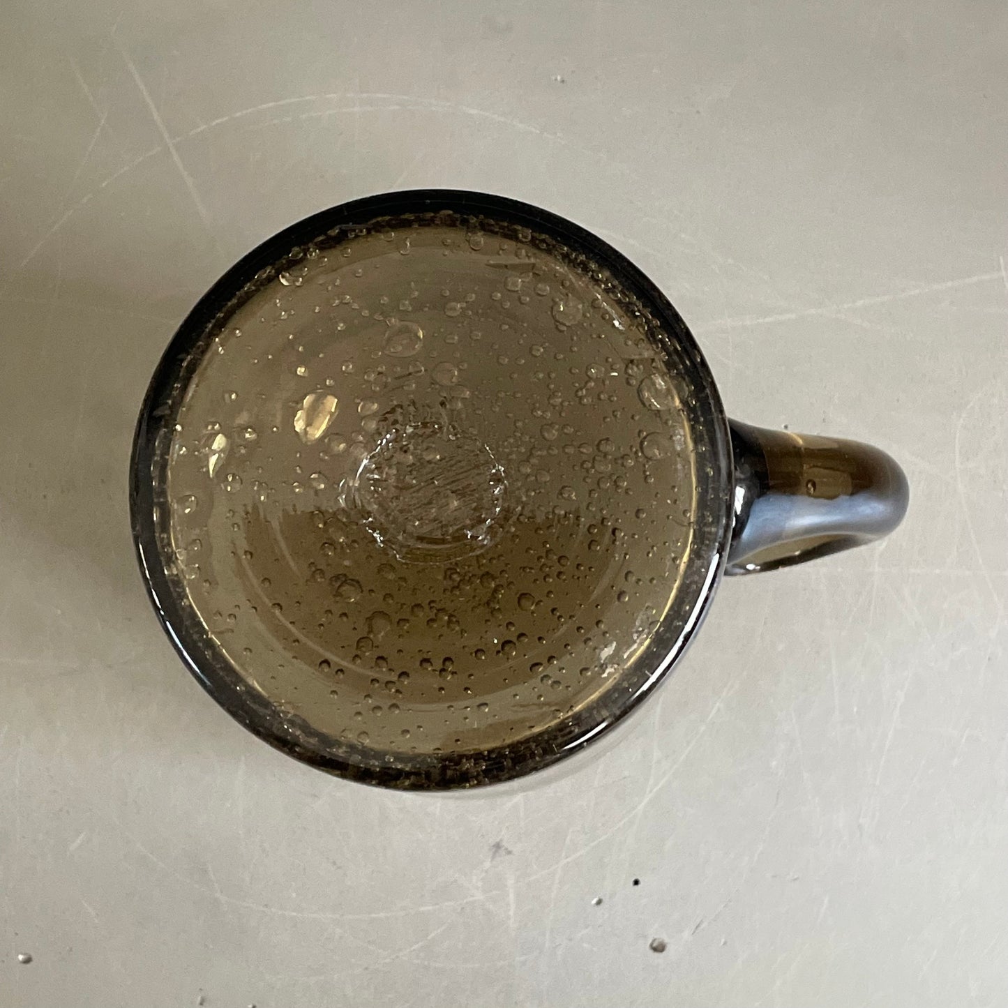 Ensemble en verre bulle fumé Bendor - Ref 1068