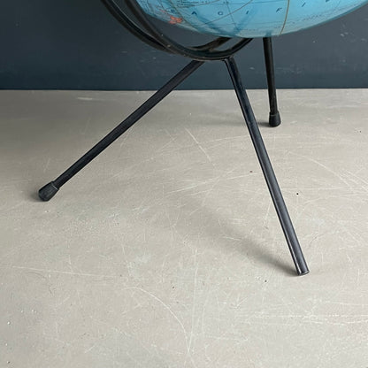 Globe terrestre vintage Girard et Barrère - Années 50-60 - piètement string - Ref 1153