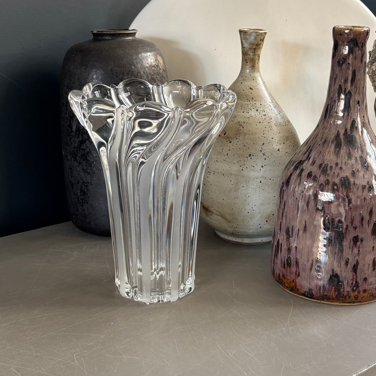 Vase en cristal art-déco 20cm - Ref 1329
