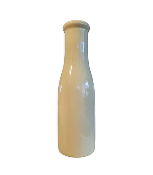 Vase bouteille en céramique jaune - Ref 8