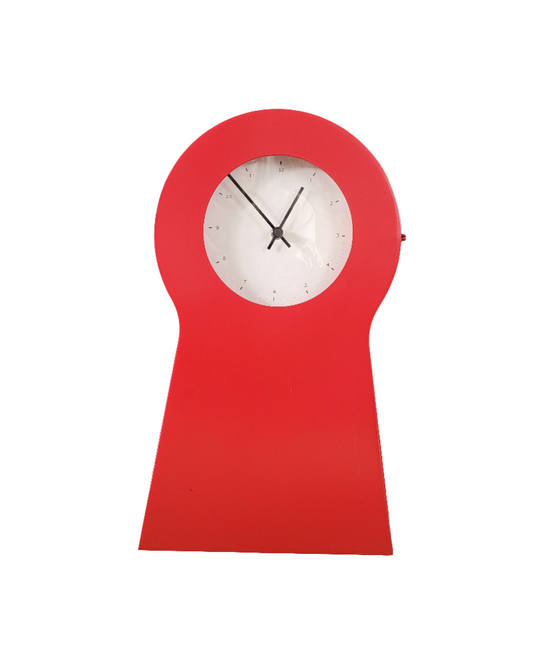 Horloge Ikea vintage rouge, design Thomas Eriksson - Grand modèle- Ref 373