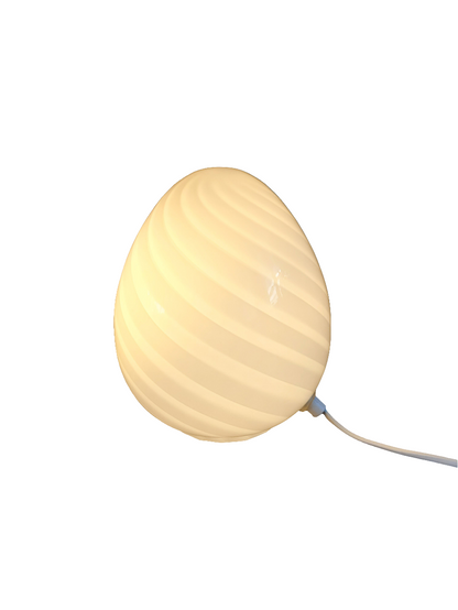 Lampe egg spirale en verre de Murano - Ref 497