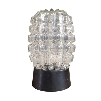 Applique vintage en verre moulé - Plafonnier - Ref 290